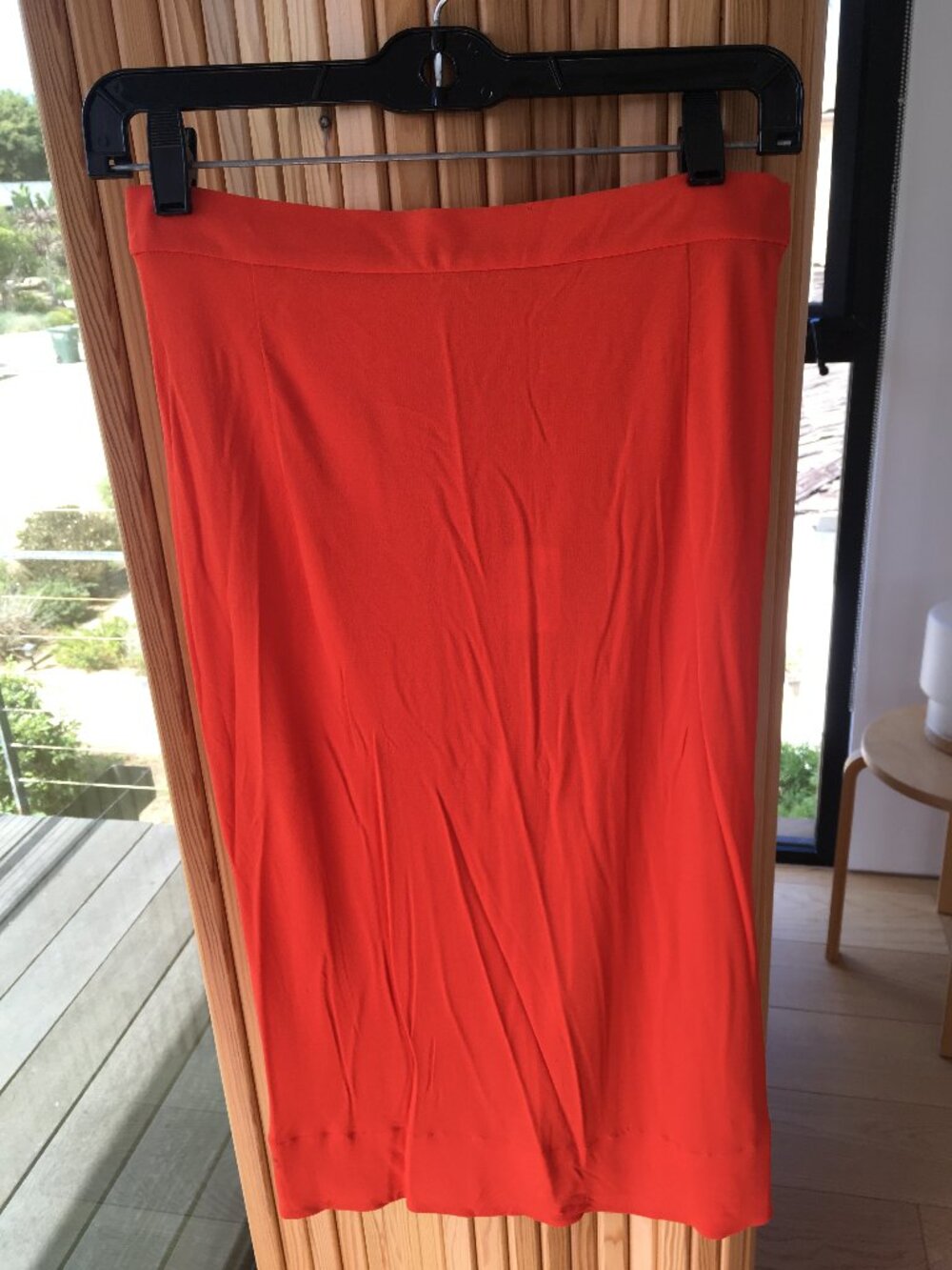 Vintage Prada red orange runway skirt